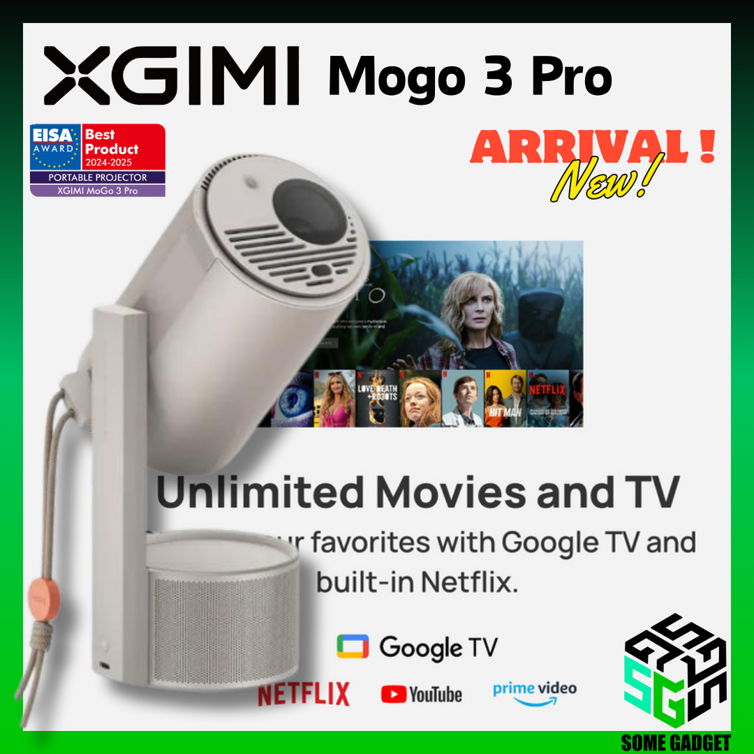 XGIMI MoGo 3 Pro - 便攜式投影機 | 內置隱藏式雲台 | Google TV | Netflix | 香港行貨
