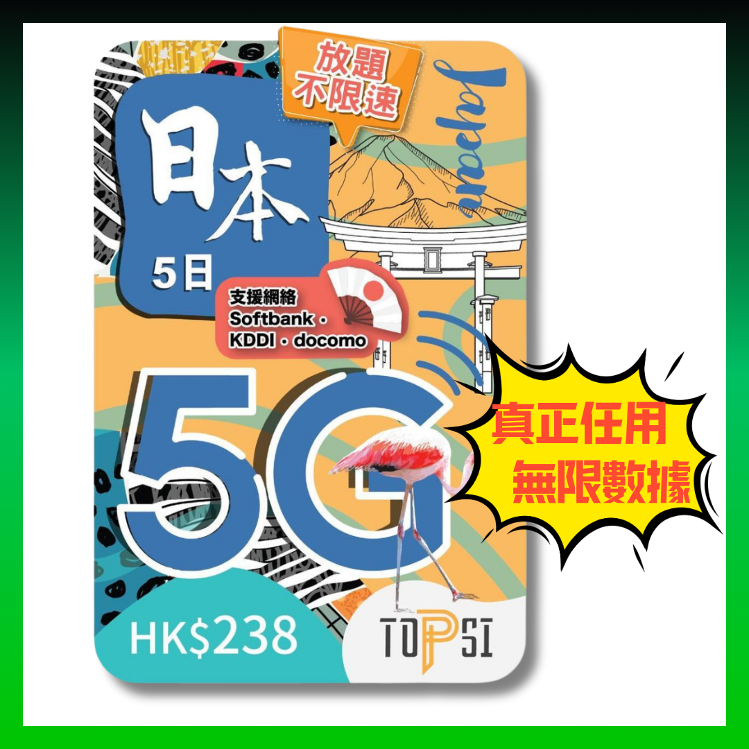TOPSI Japan 5th 5G Extremely fast unlimited non-speed data network card dual network - real non-speed data problem