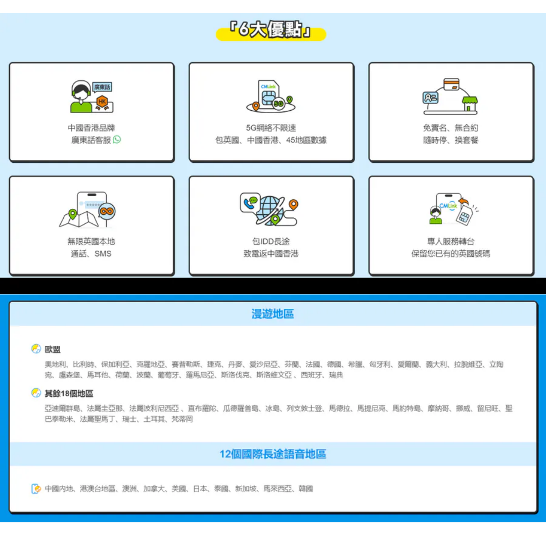 鴨聊佳 5G英國 100GB 90天 電話及數據上網卡 - 英國本地電訊商EE 原生5G網絡