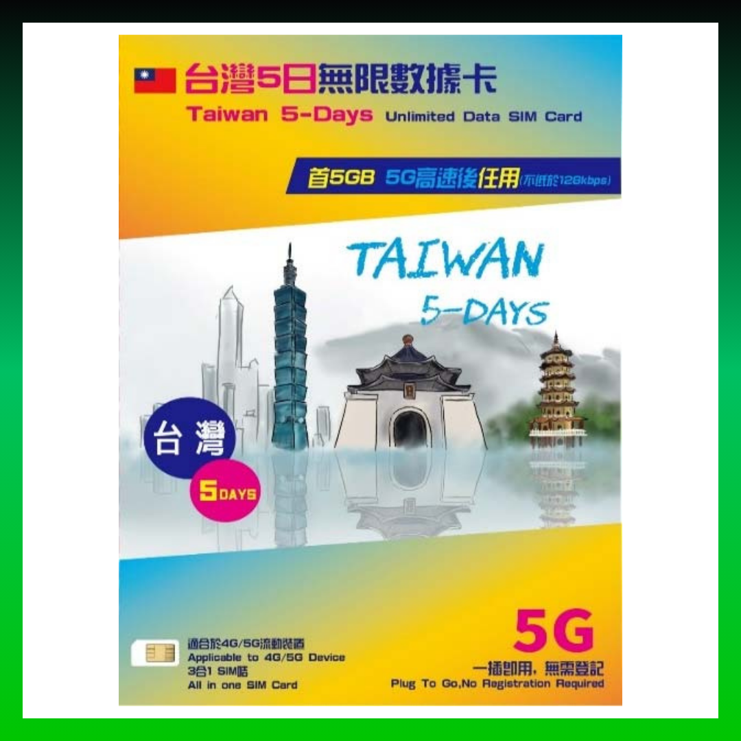 Roamfree x Chunghwa Telecom 5G Taiwan Unlimited Data Card