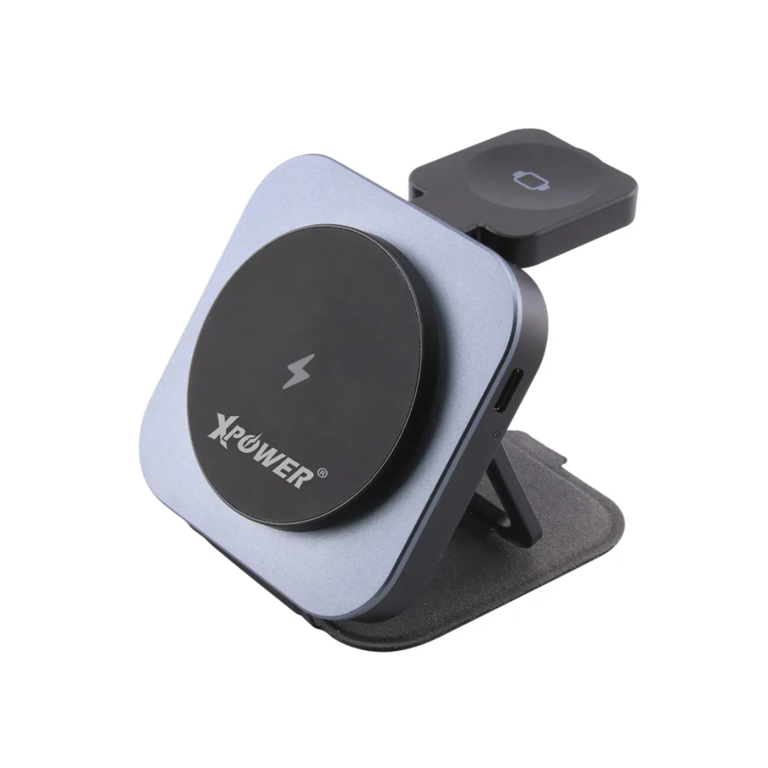 XPower 3合1 MagSafe 21W 無線充電座 WLM11QI2 - 全球最薄全港首款 QI2 - 香港行貨