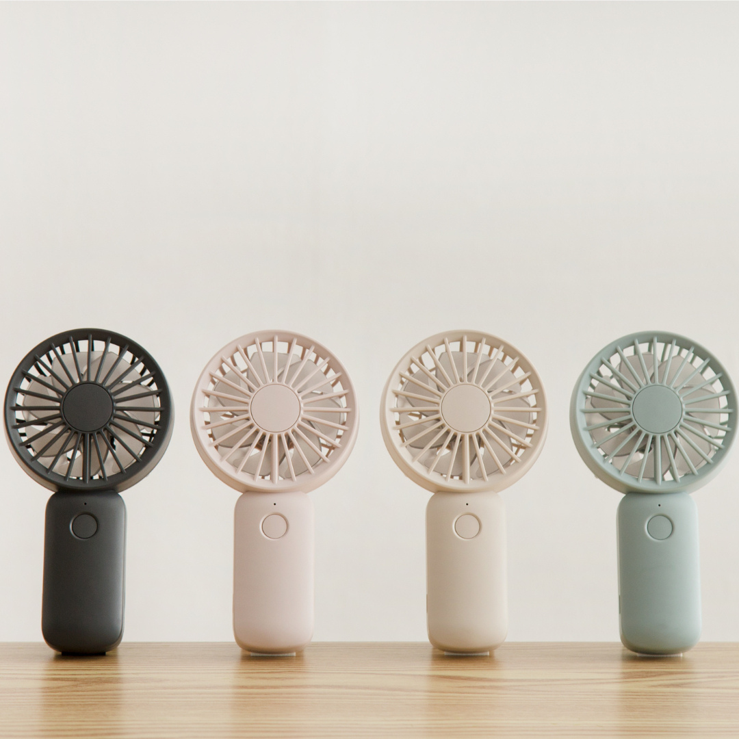 Rhythm 麗聲 Silky Wind Handy Fan S - 2024 New USB充電式無線雙葉便攜風扇|手提風扇|掛頸|雙扇葉|座枱風扇