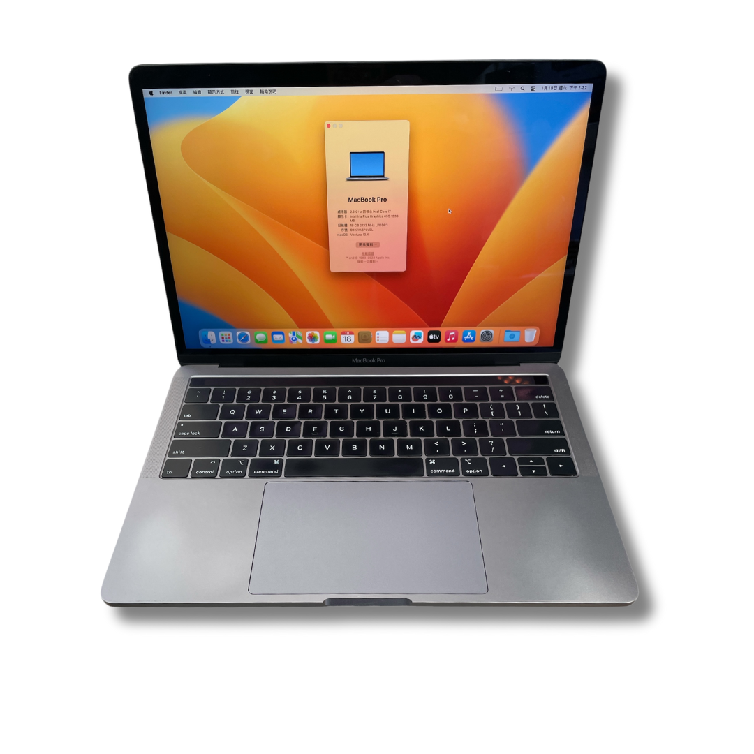 13" MacBook Pro - 2019 | 16GB+2TB | i7-2.8Ghz | 180日保養