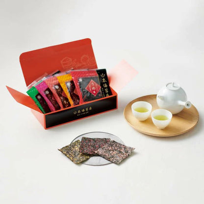 山本海苔｜「一藻百味」5袋入 （梅味、蔥味噌味、明太子味、鮭魚味、海周味）