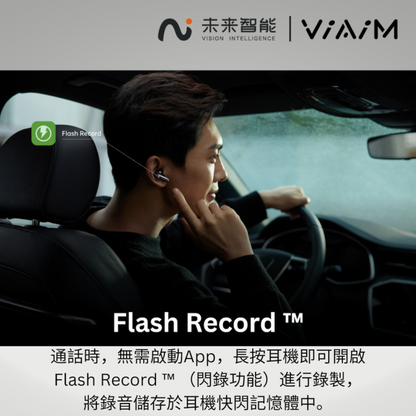 VIAIM Nano+ 真無線降噪即時錄音耳機｜AI 錄音｜即時翻譯｜主動降噪｜香港行貨