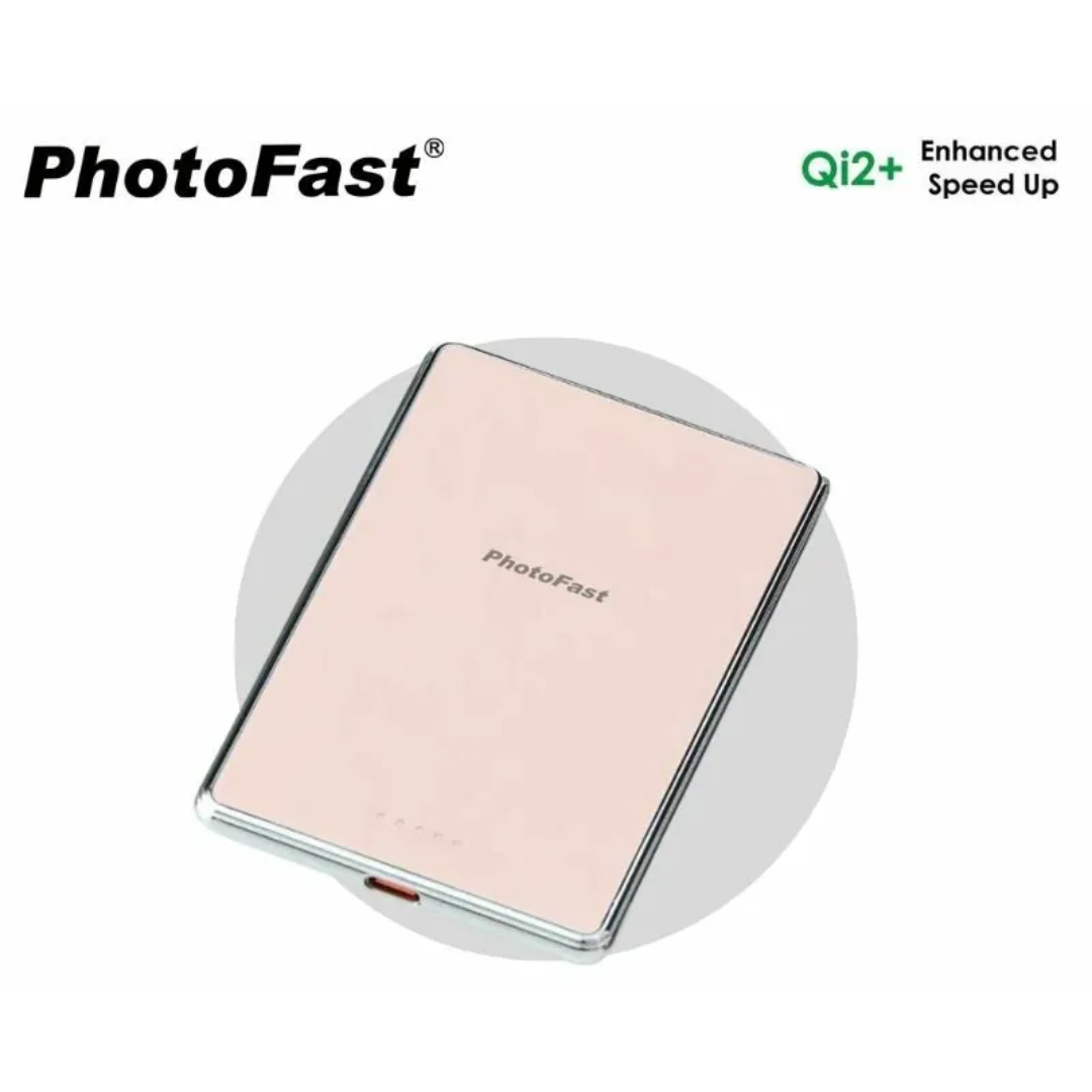 PhotoFast Mag Slim Qi2 磁吸無線行動電源 5000mAh｜極薄｜極快充｜鋼化玻璃主體