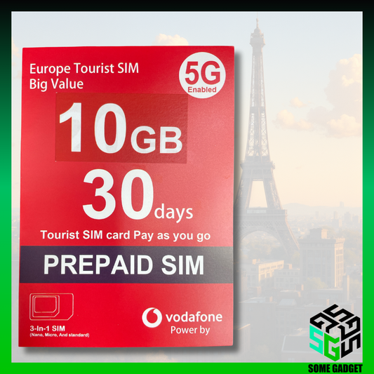Vodafone 歐洲 30日 10GB 無限上網數據卡 - 覆蓋29個歐洲國家地區