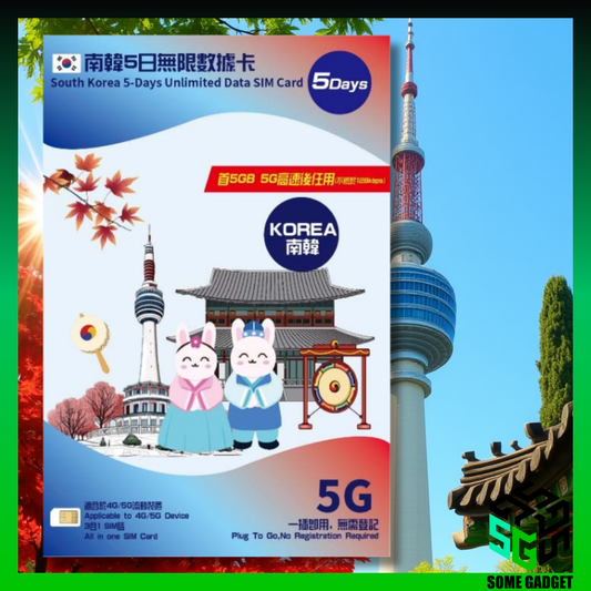 Roamfree x 3HK 5G 南韓無限數據卡