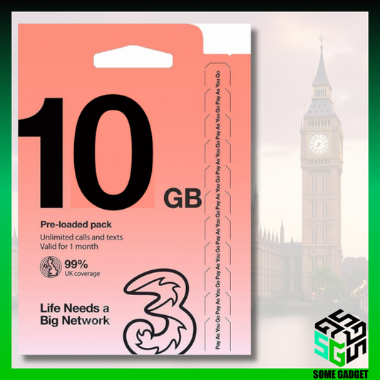 3UK Three 10GB UK and 70+ European countries and regions - 5G/4G/3G Internet Card Data Card Sim Card