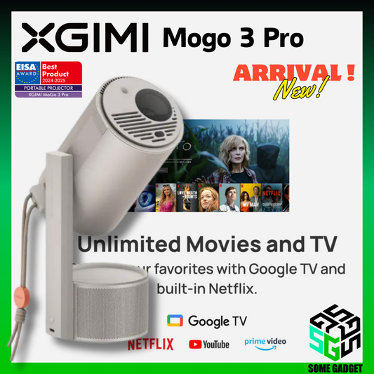 XGIMI MoGo 3 Pro - 便攜式投影機 | 內置隱藏式雲台 | Google TV | Netflix | 香港行貨