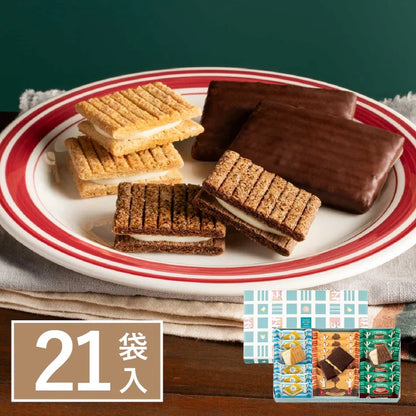 Sugar Butter Tree 季節限定 Tiramisu X 原味 X 炭烤朱古力夾心酥餅禮盒 21入 - 日本直送 賀年禮盒