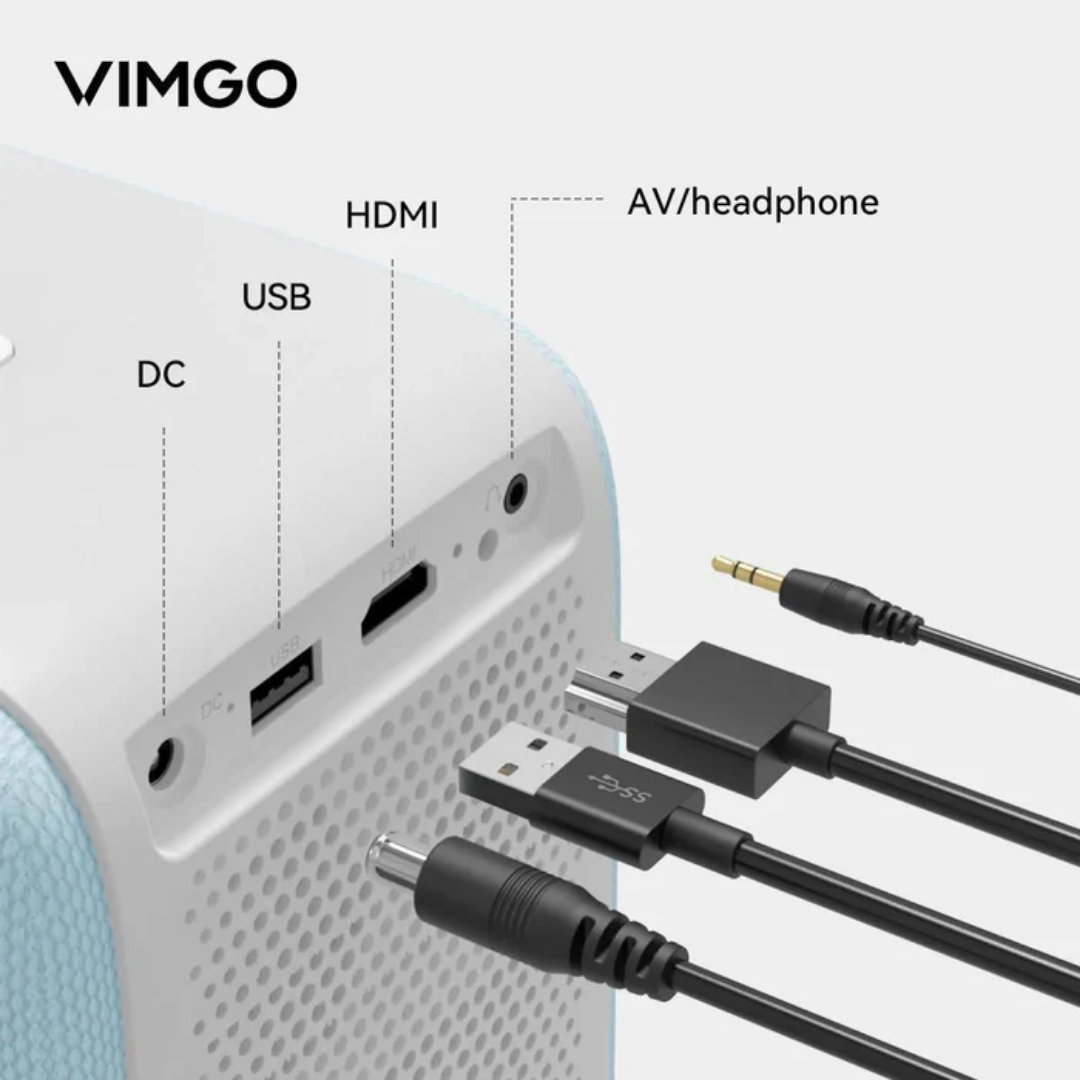 VIMGO P10 Smart 家用投影機 小資首選 震撼價 - 360沉浸式影院級立體聲音效 ｜1920 x 1080支援4K視訊