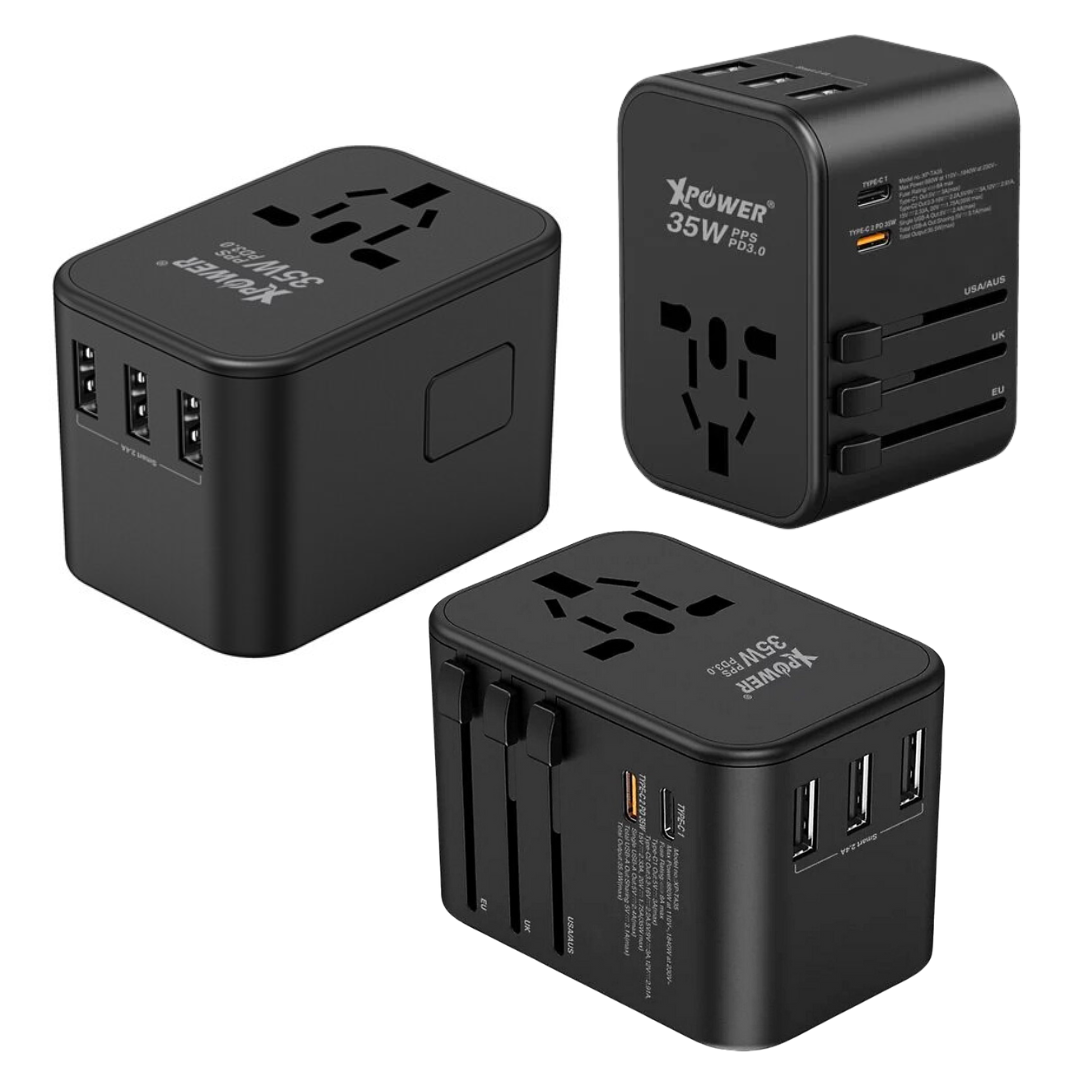XPower TA35 35W 5-Port  PD 3.0快充 旅行充電轉插 - 香港行貨