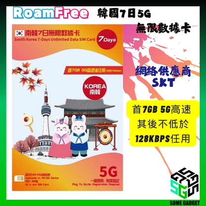 Roamfree x SKT 5G South Korea Unlimited Data Card