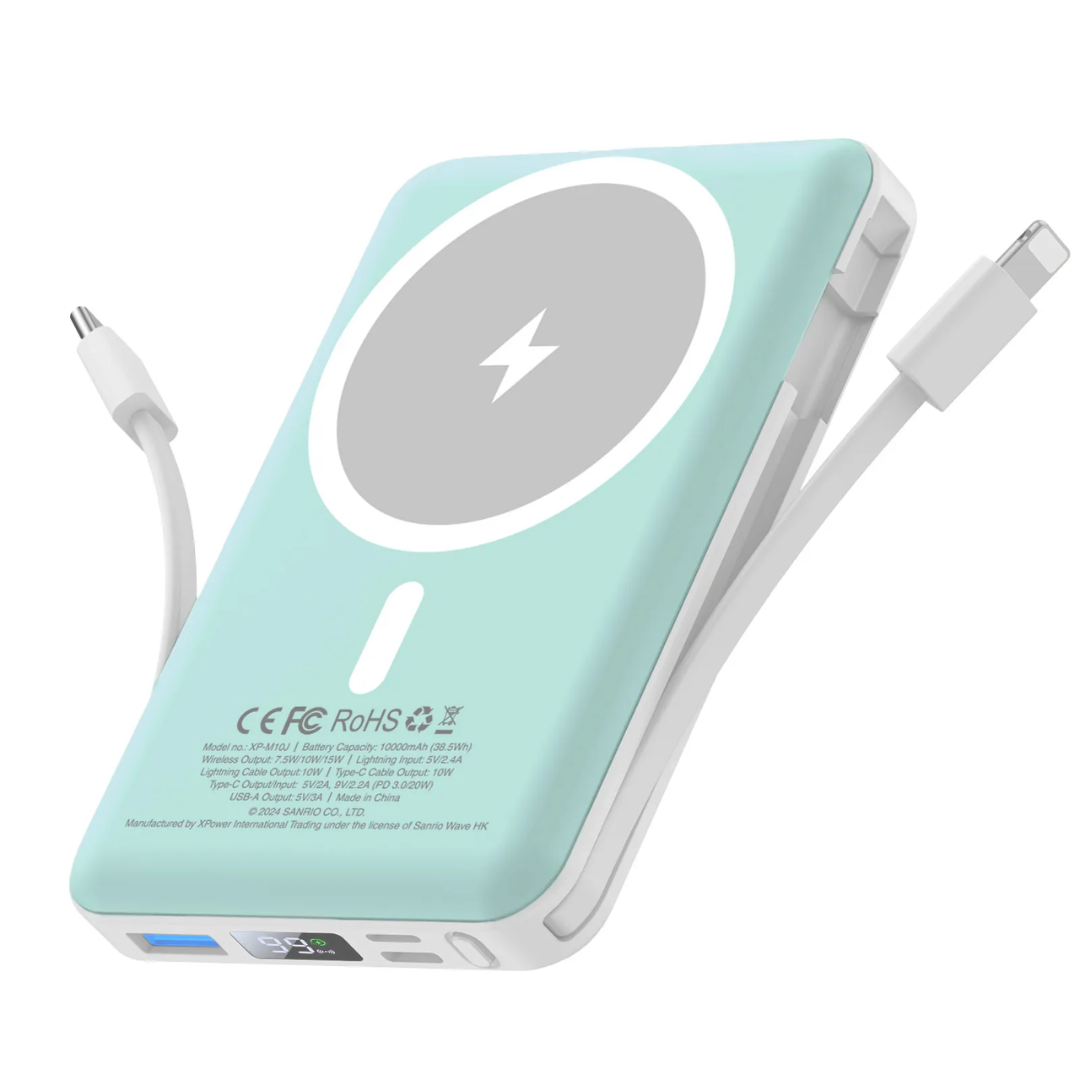 XPower x Sanrio HANGYODON 水怪人魚漢頓 10000mAh 5合1磁吸無線快充移動電源 M10J - 香港行貨