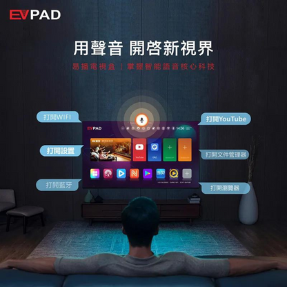 易播電視 - EVPAD 10P 第10代 電視盒子 旗艦 AI｜超高清8K｜易播盒子10代｜廣東話語音｜4 + 64 Wi-Fi 6｜香港行貨