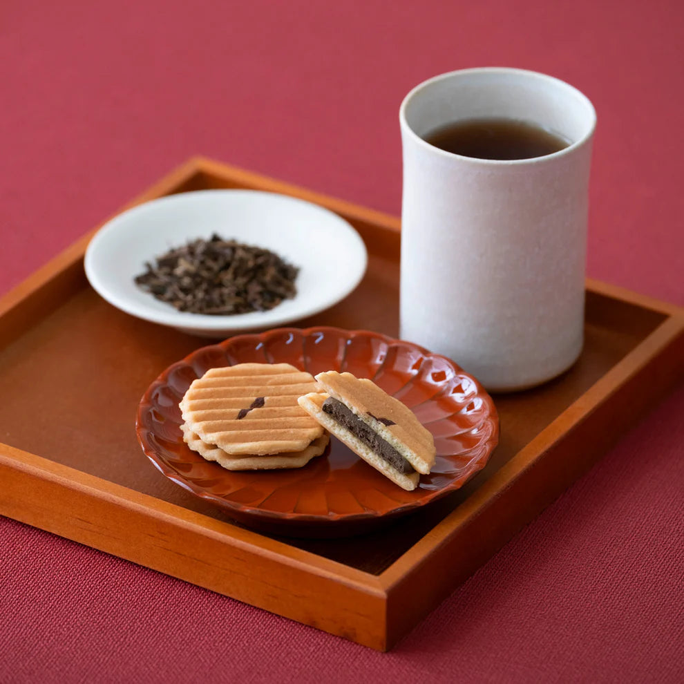 《京都鼓月》姬千壽｜有機焙茶窩夫餅12入 - 日本直送 賀年禮盒
