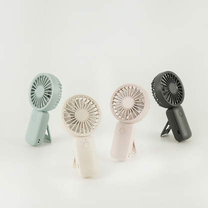 Rhythm 麗聲 Silky Wind Handy Fan S - 2024 New USB充電式無線雙葉便攜風扇｜手提風扇|掛頸｜雙扇葉｜座枱風扇