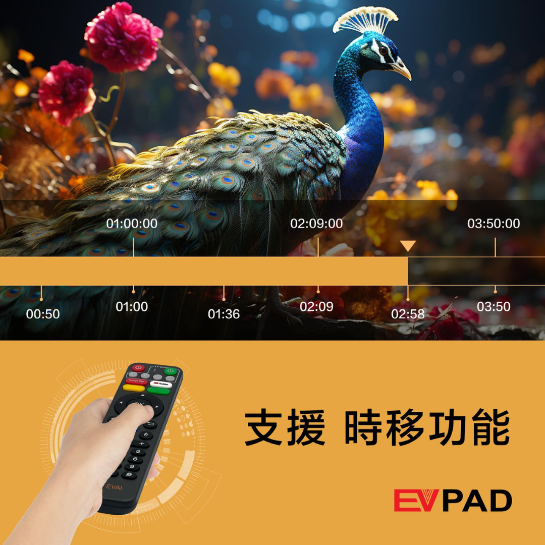 EVPAD 11P 4+64GB 智能語音電視盒 極速升級 1000Mbps - 香港行貨