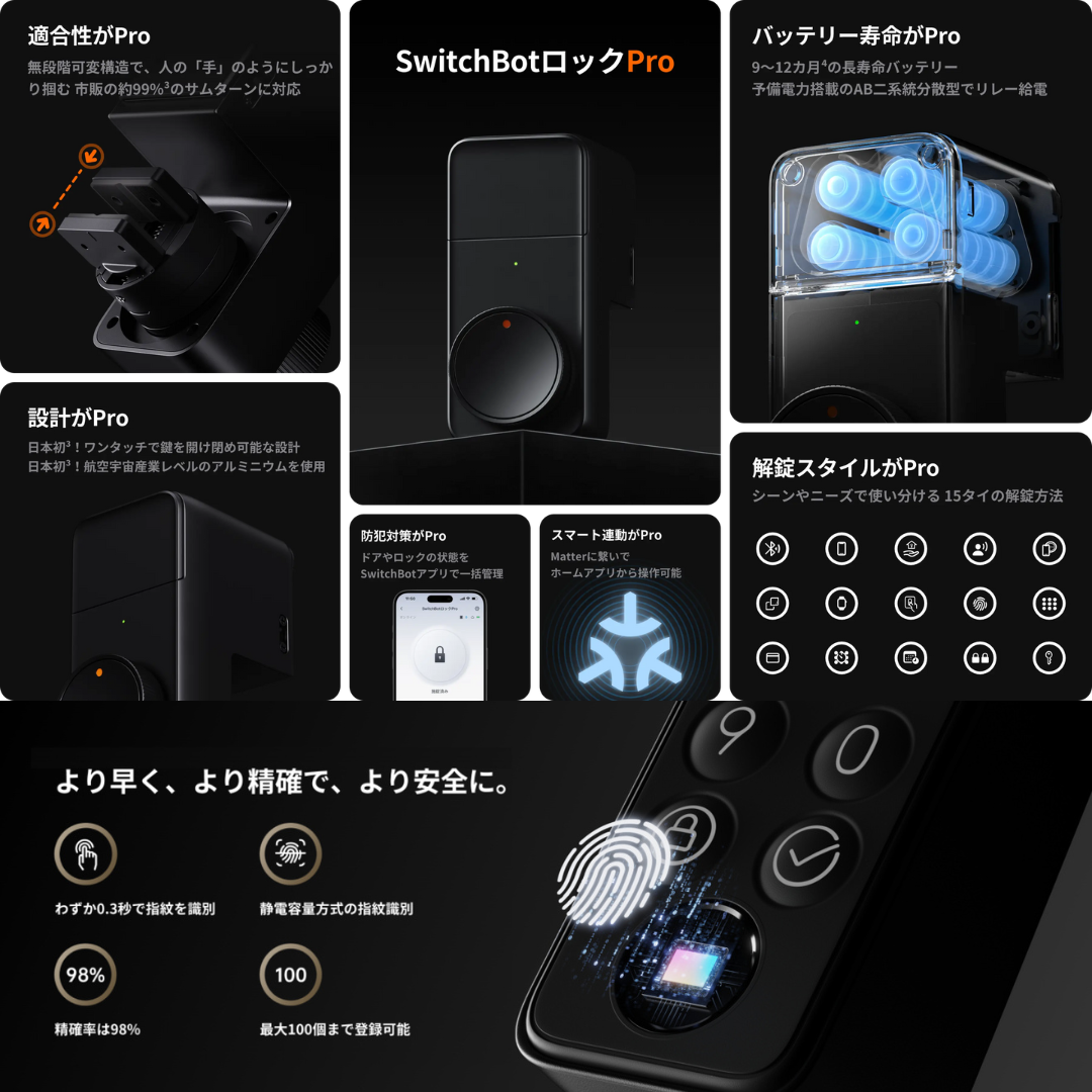 SwitchBot Smart Lock Pro 智能門鎖套裝 - 香港行貨