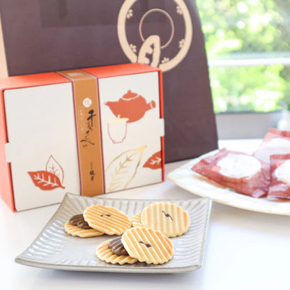 《京都鼓月》姬千壽｜有機焙茶窩夫餅12入 - 日本直送 賀年禮盒