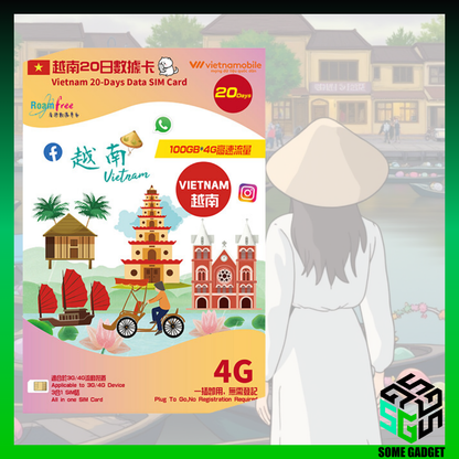 Roamfree x Vietnamobile Vietnam 100GB Data Card