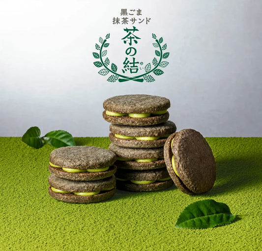 茶の福 ｜ 黑芝麻抹茶夾心餅 8入 - 日本直送 賀年禮盒
